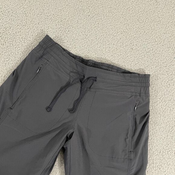 Athleta La Viva Pants Women 2P Gray Runched Cropped Lined Jogger - Picture 2 of 12